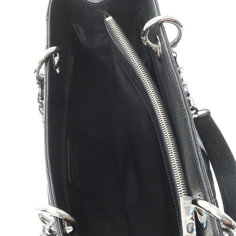 Chanel Matelasse Gst Black Silver Hardware Caviar Skin Tote Bag - Picture 9 of 11